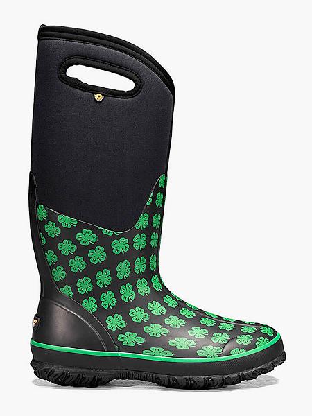 BOGS Boots Deutschland - Classic Tall 4-H Farmstiefel Damen Schwarz Multi DE67813